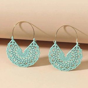Boho Basketweave Hoop Earrings
